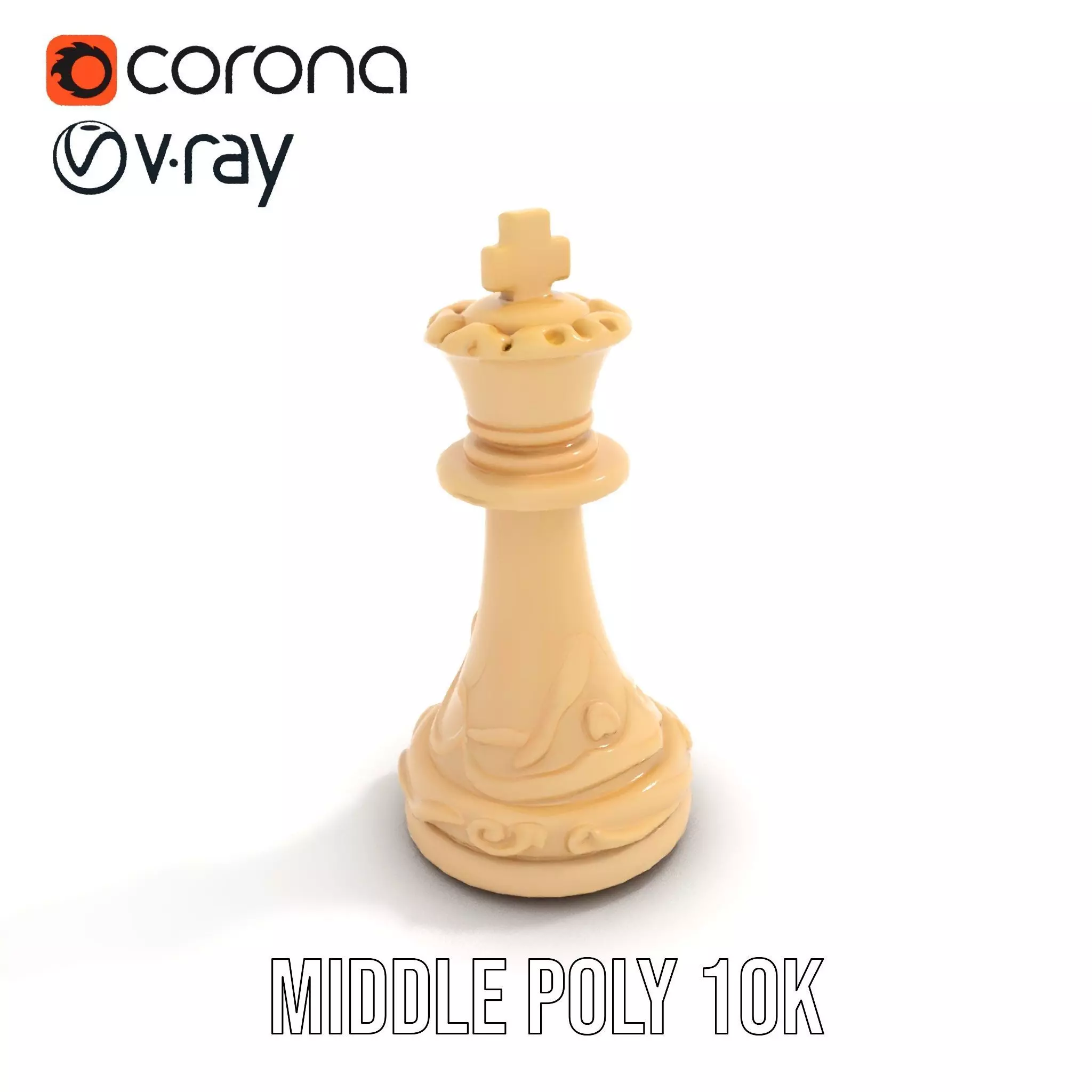Ivory Chess King model pack Low-poly 3D model_6
