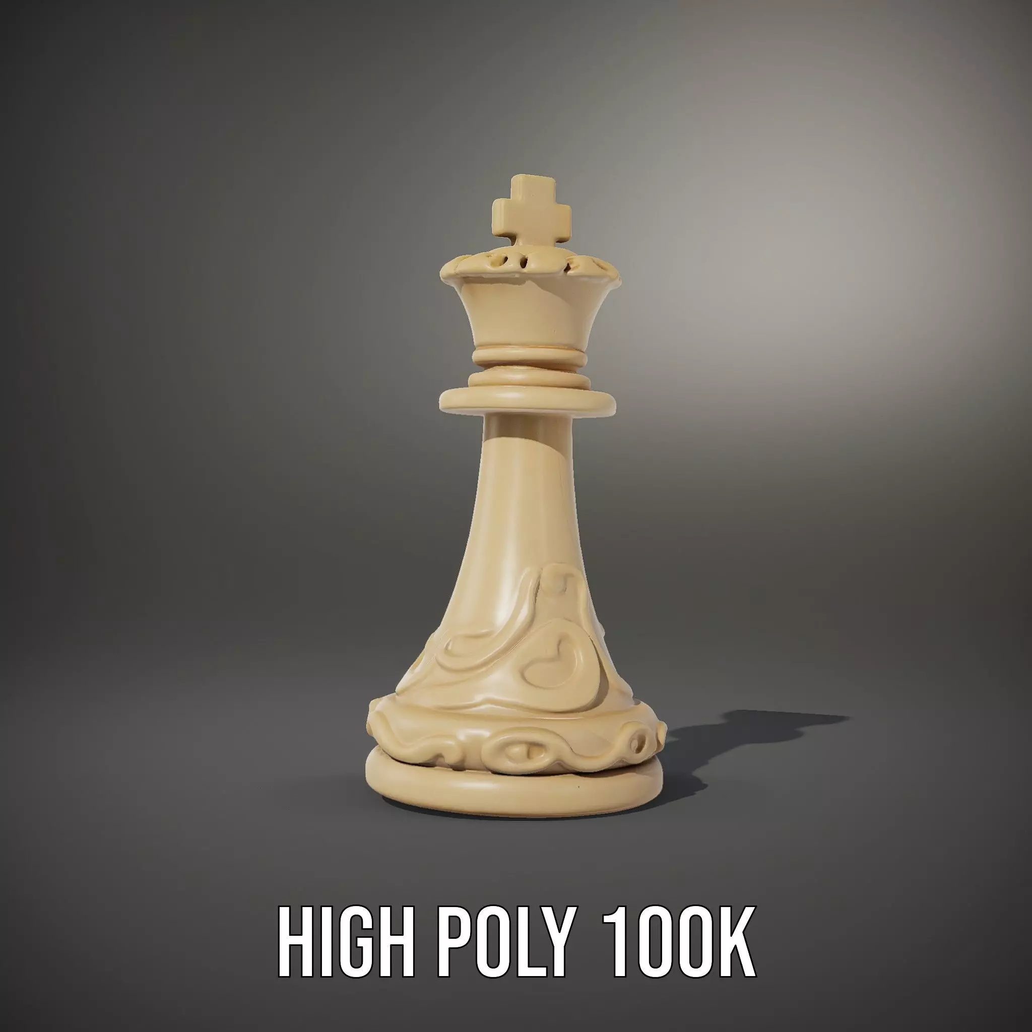 Ivory Chess King model pack Low-poly 3D model_10