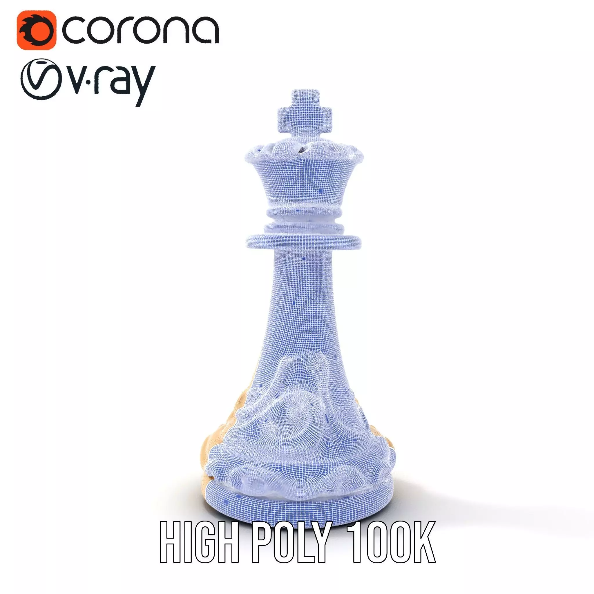 Ivory Chess King model pack Low-poly 3D model_34