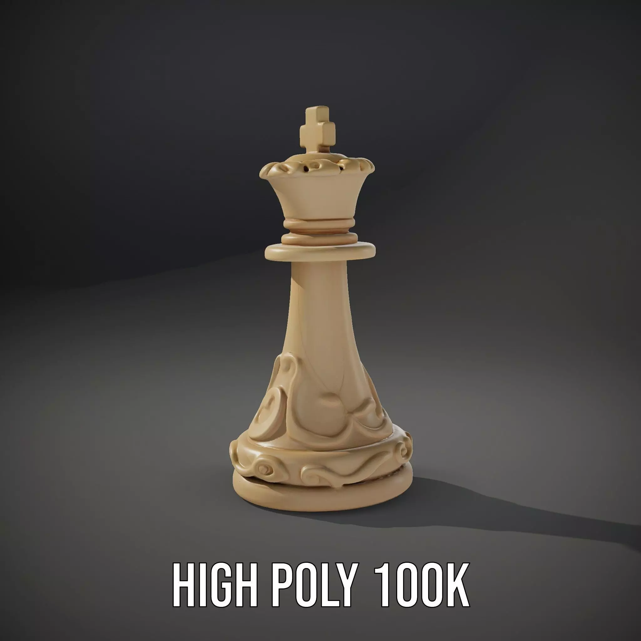 Ivory Chess King model pack Low-poly 3D model_8