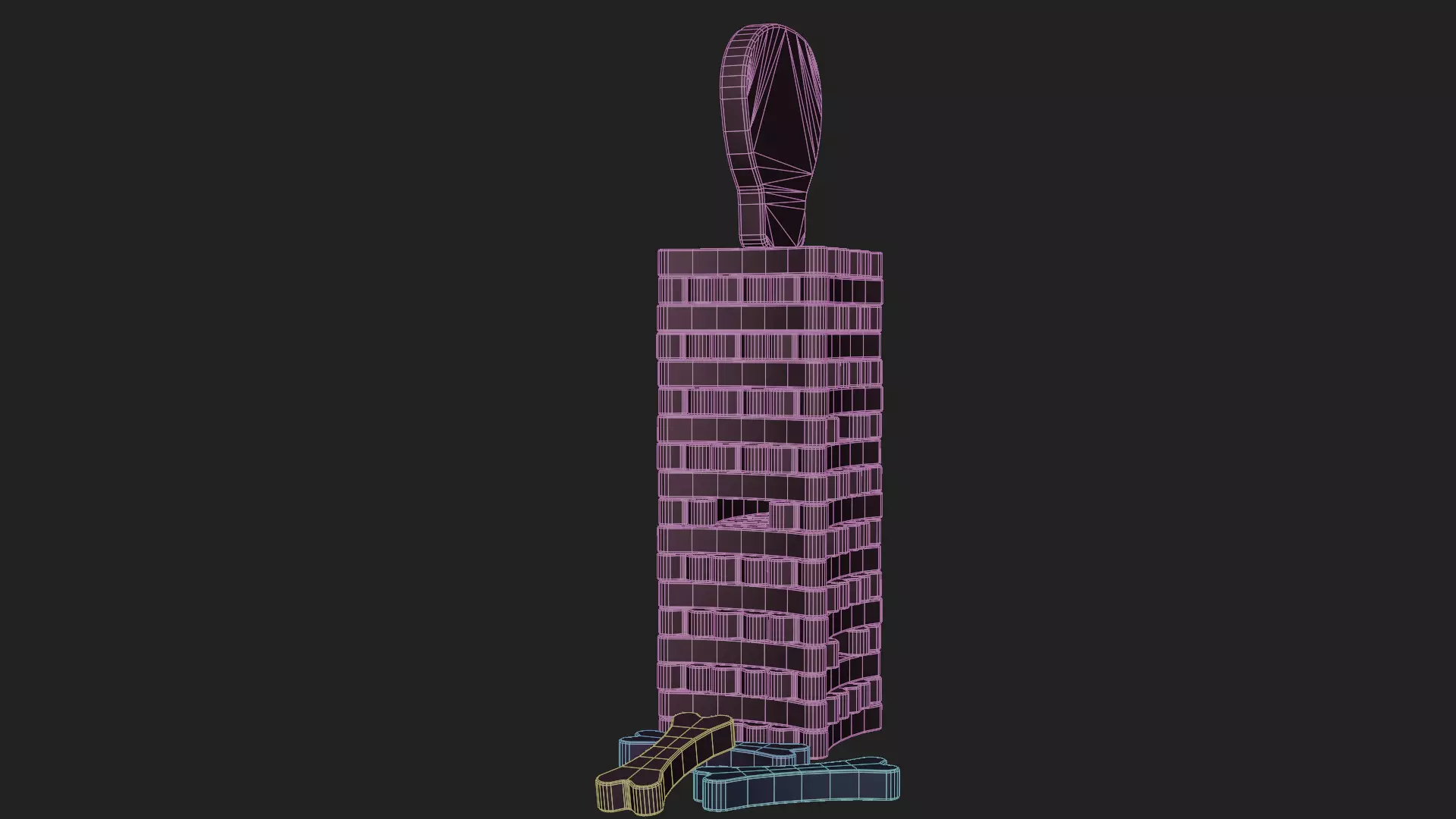 Stack the Bones Jenga Game Low-poly 3D model_9