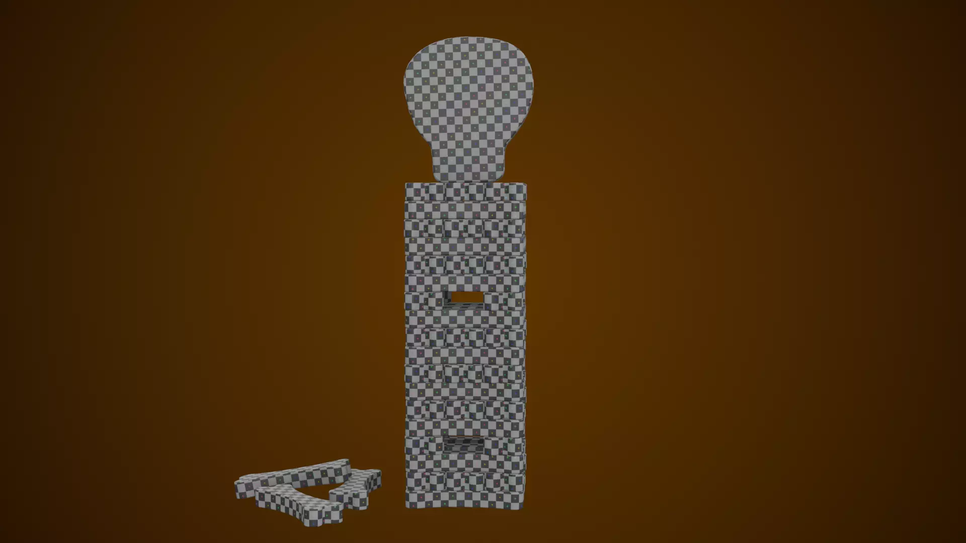 Stack the Bones Jenga Game Low-poly 3D model_11