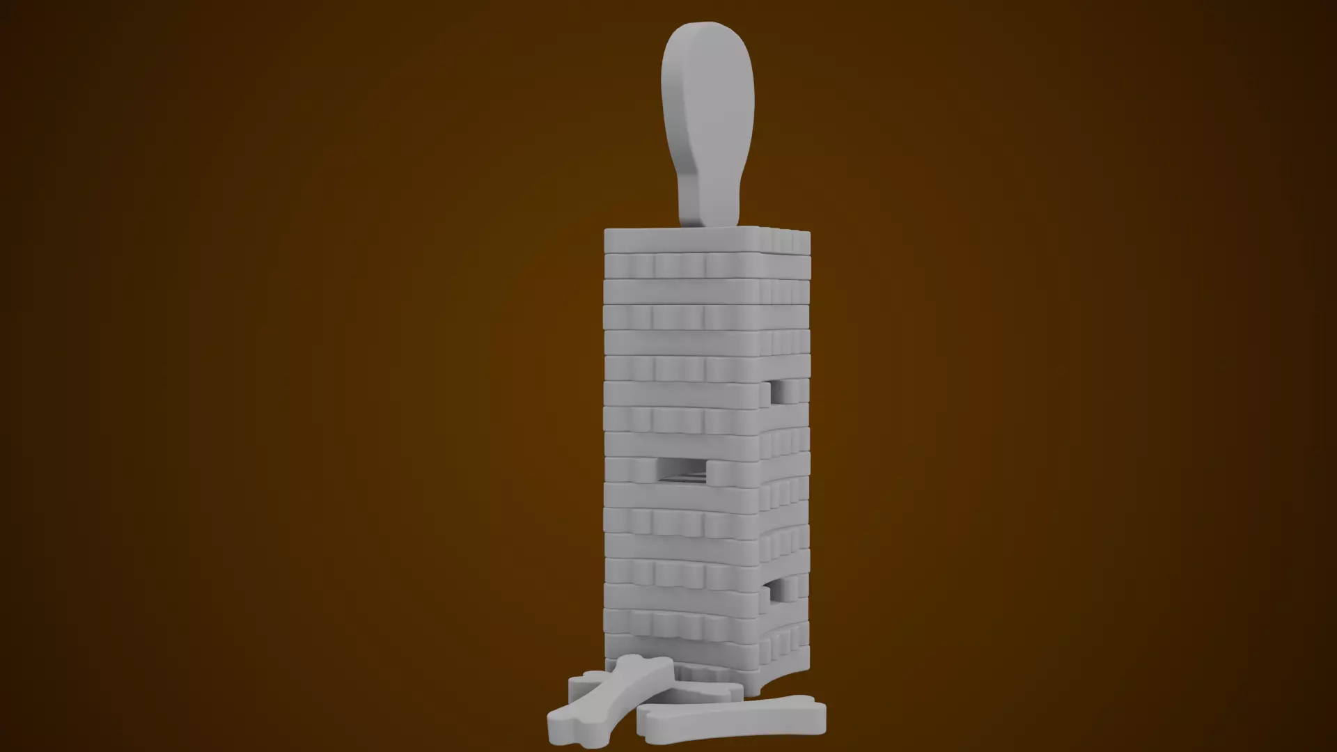 Stack the Bones Jenga Game Low-poly 3D model_19