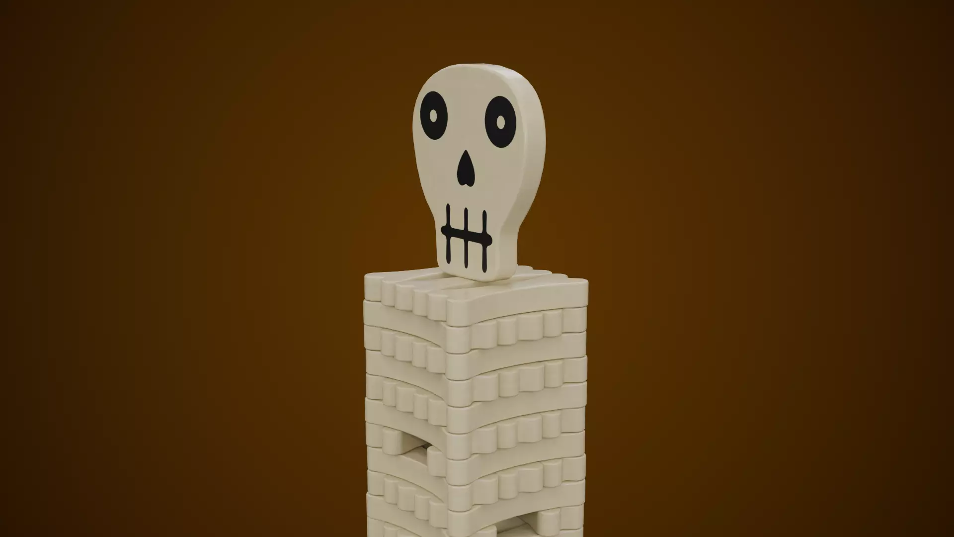 Stack the Bones Jenga Game Low-poly 3D model_3