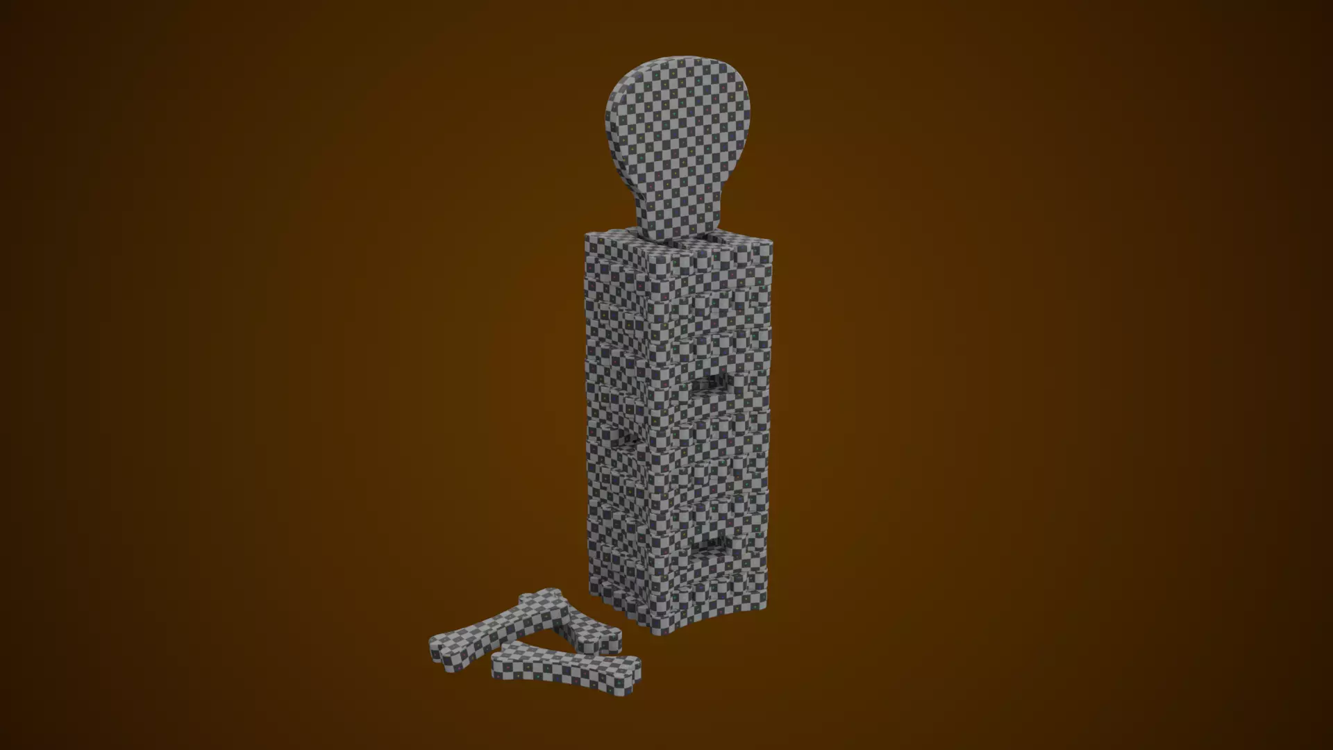 Stack the Bones Jenga Game Low-poly 3D model_10