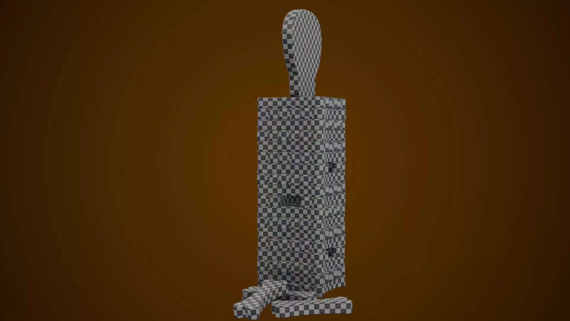 Stack the Bones Jenga Game Low-poly 3D model_14