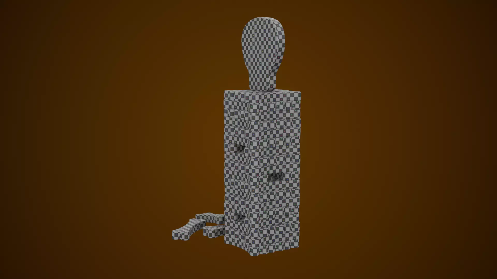 Stack the Bones Jenga Game Low-poly 3D model_12