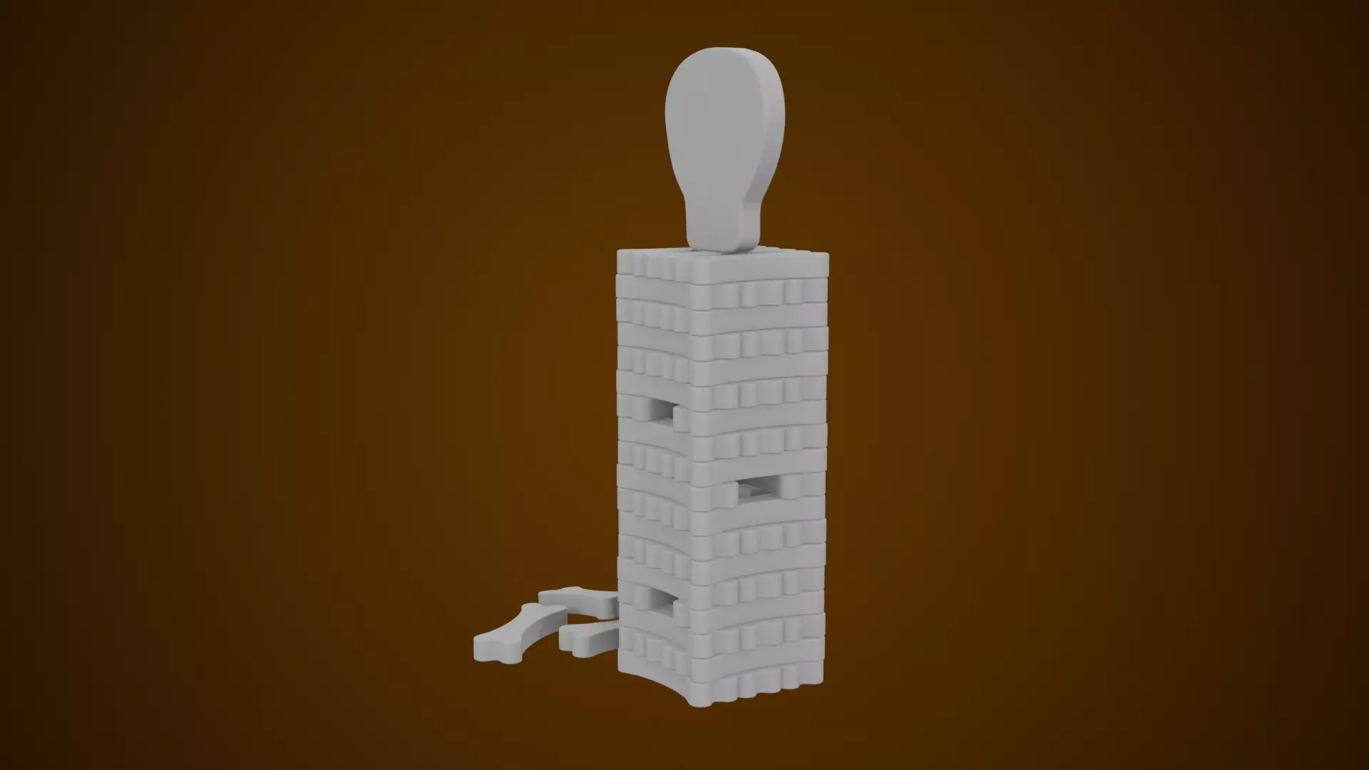 Stack the Bones Jenga Game Low-poly 3D model_17