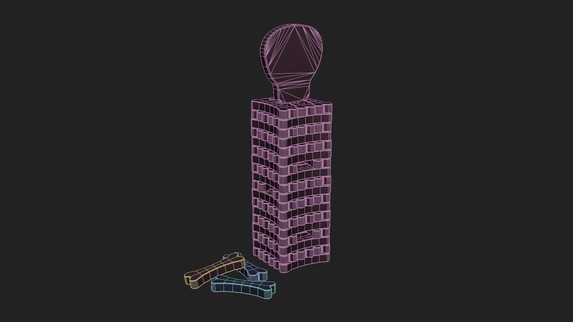 Stack the Bones Jenga Game Low-poly 3D model_5
