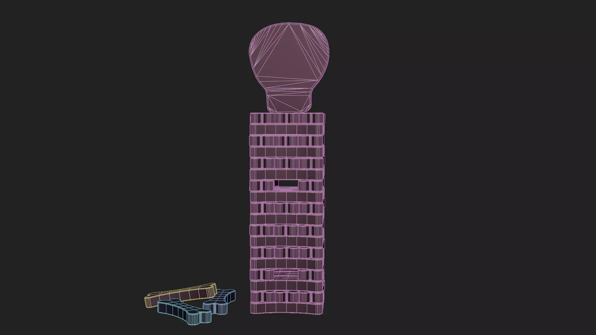Stack the Bones Jenga Game Low-poly 3D model_6