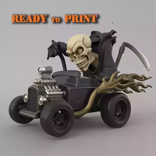 Grim Reaper Hot Rod STL Car Model 3D print model