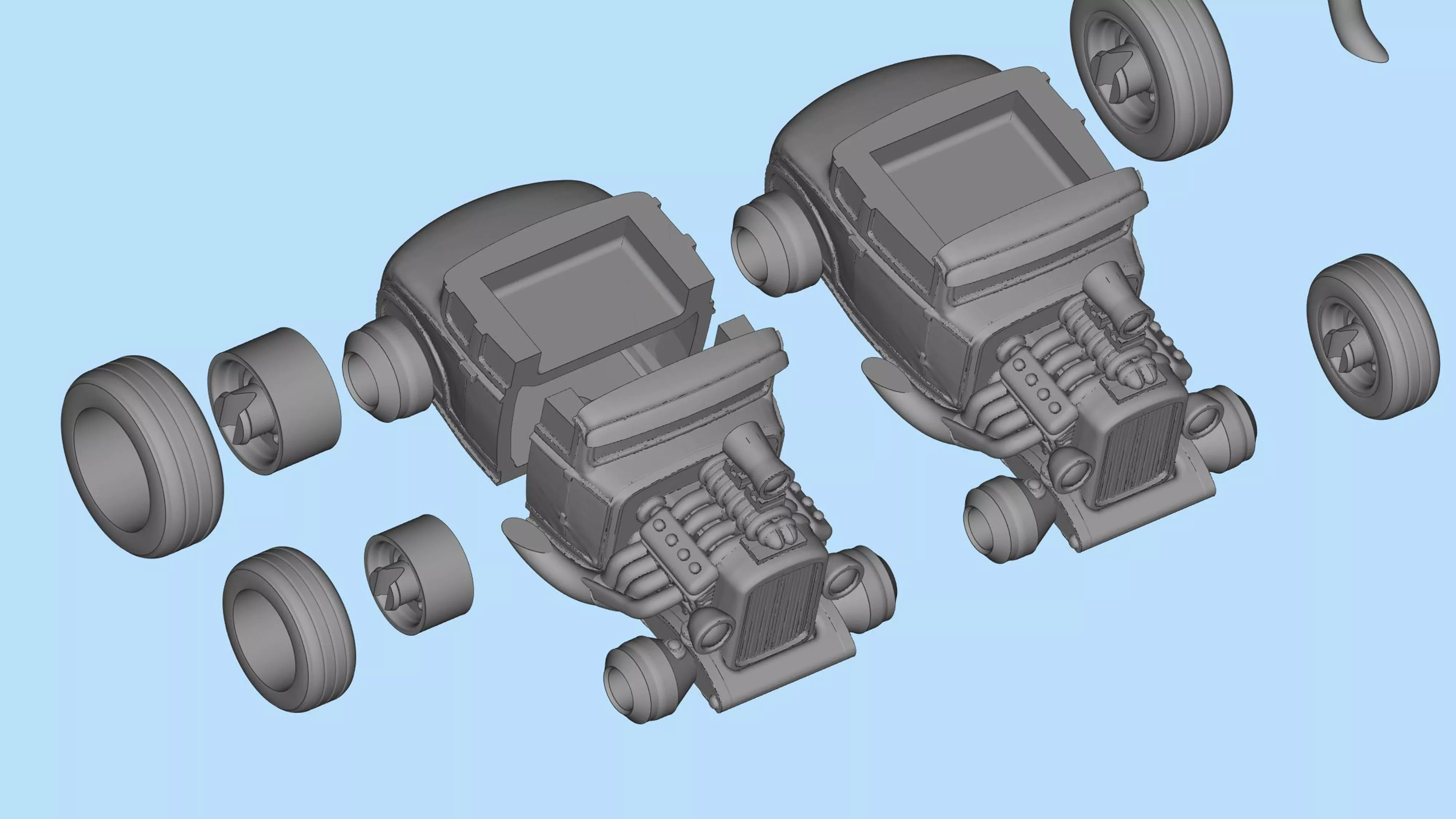 Grim Reaper Hot Rod STL Car Model 3D print model_4