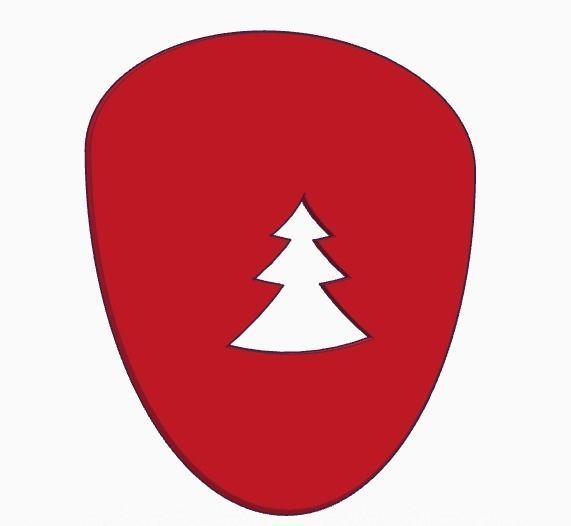 GUITAR PICK TREE 1 mm Free 3D print model_1