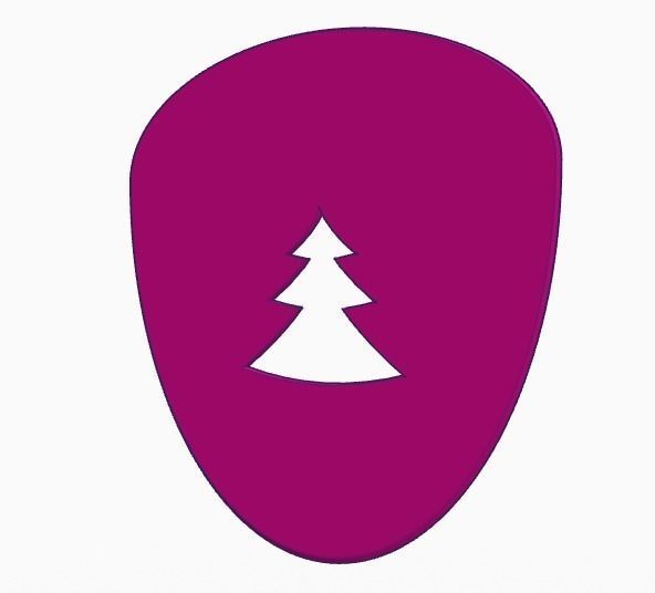 GUITAR PICK TREE 1 mm Free 3D print model_5