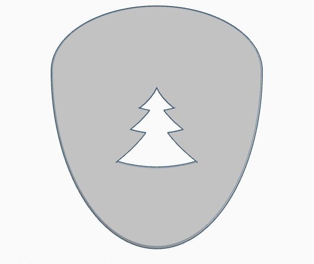 GUITAR PICK TREE 1 mm Free 3D print model_3
