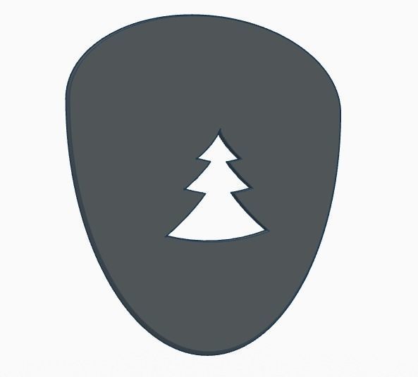 GUITAR PICK TREE 1 mm Free 3D print model_0