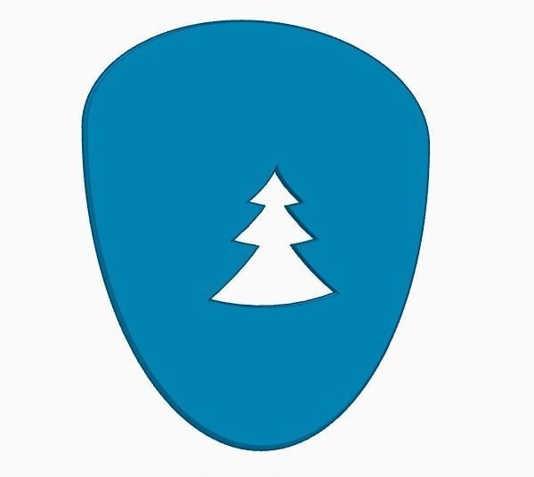 GUITAR PICK TREE 1 mm Free 3D print model_2