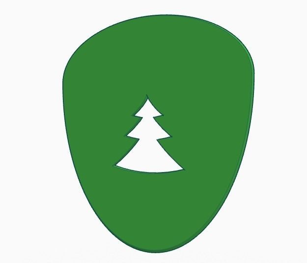 GUITAR PICK TREE 1 mm Free 3D print model_4