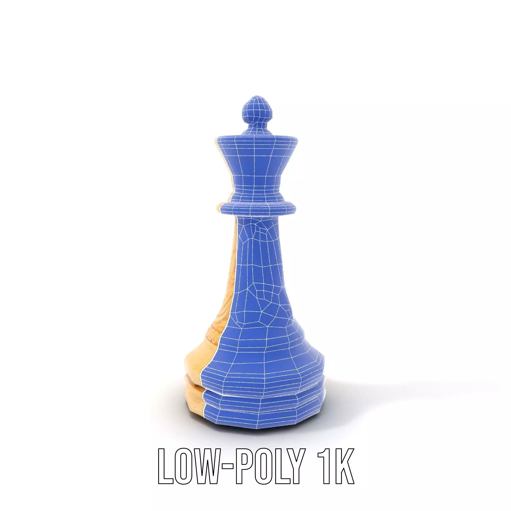 Ornate Ivory Chess King model pack Low-poly 3D model_17