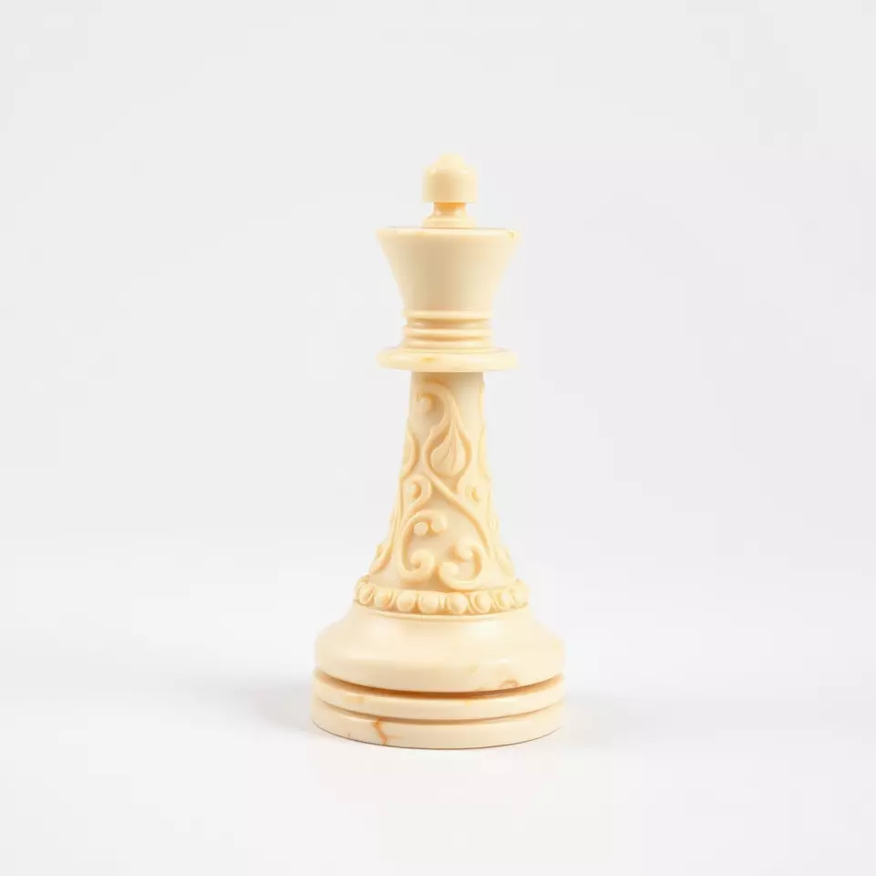 Ornate Ivory Chess King model pack Low-poly 3D model_2