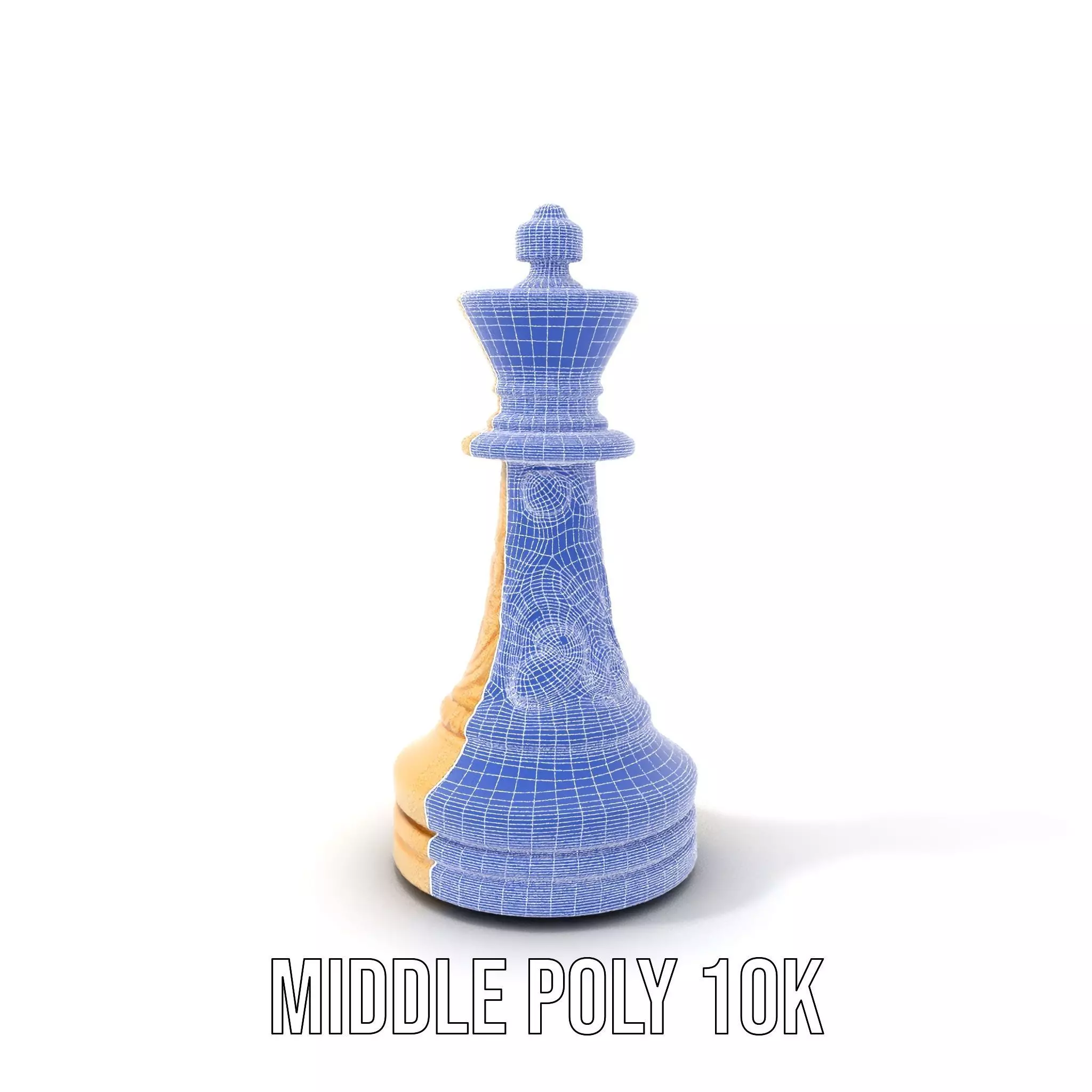 Ornate Ivory Chess King model pack Low-poly 3D model_24