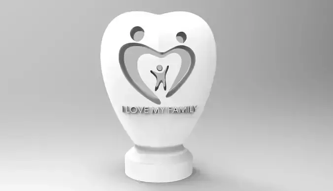I love my family nice gift for your family 3D print model