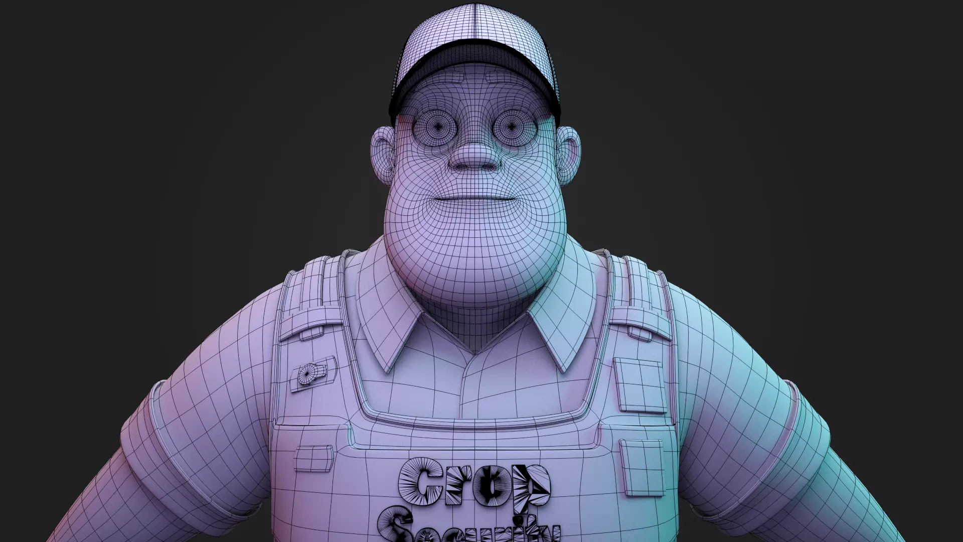 Stylized Security Guard Character Rigged 3D Model 3D model_19