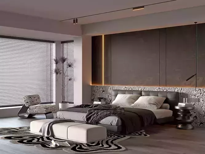 Modern Dark Aesthetic Bedroom 81