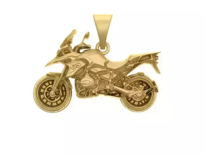 SOLID MOTOCYCLE BMW GS1200 PENDANT 3D HIGH RELIEF MODEL