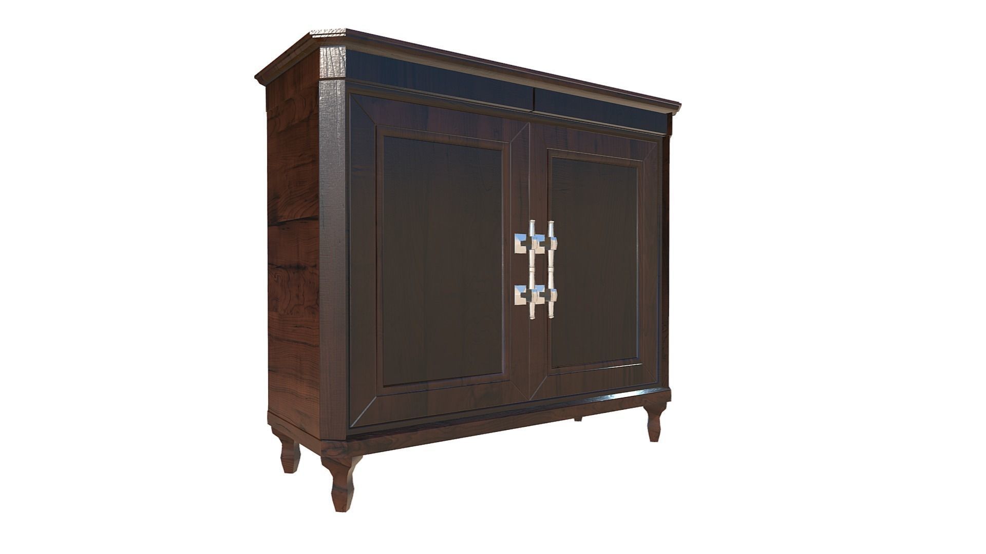 Floor Cupboard Low-poly 3D model_9