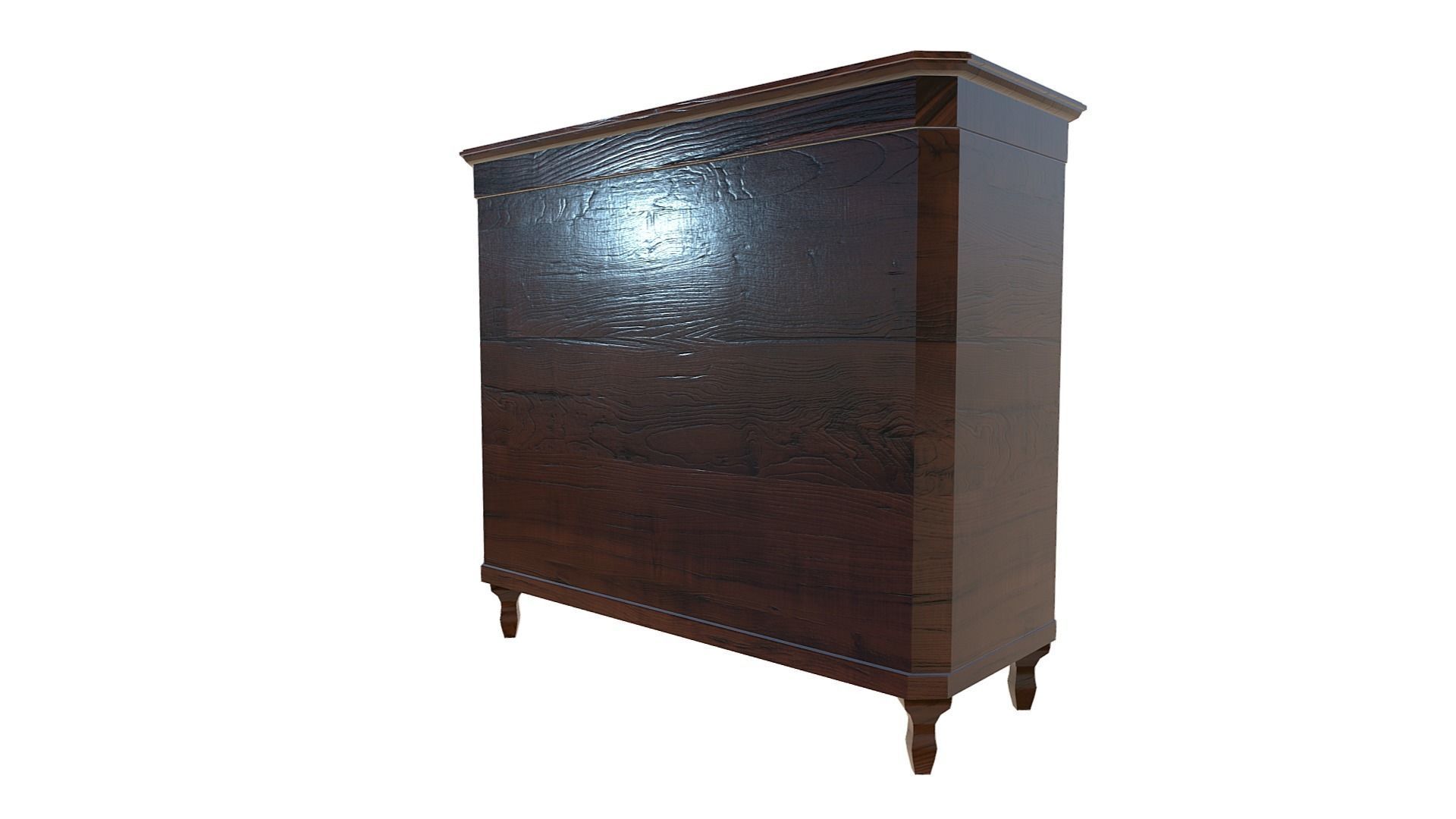 Floor Cupboard Low-poly 3D model_6