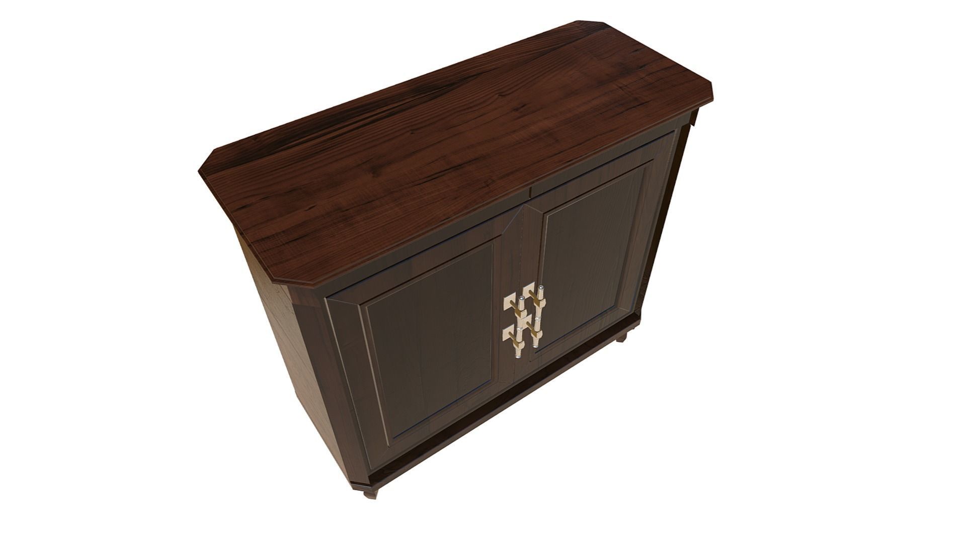 Floor Cupboard Low-poly 3D model_2