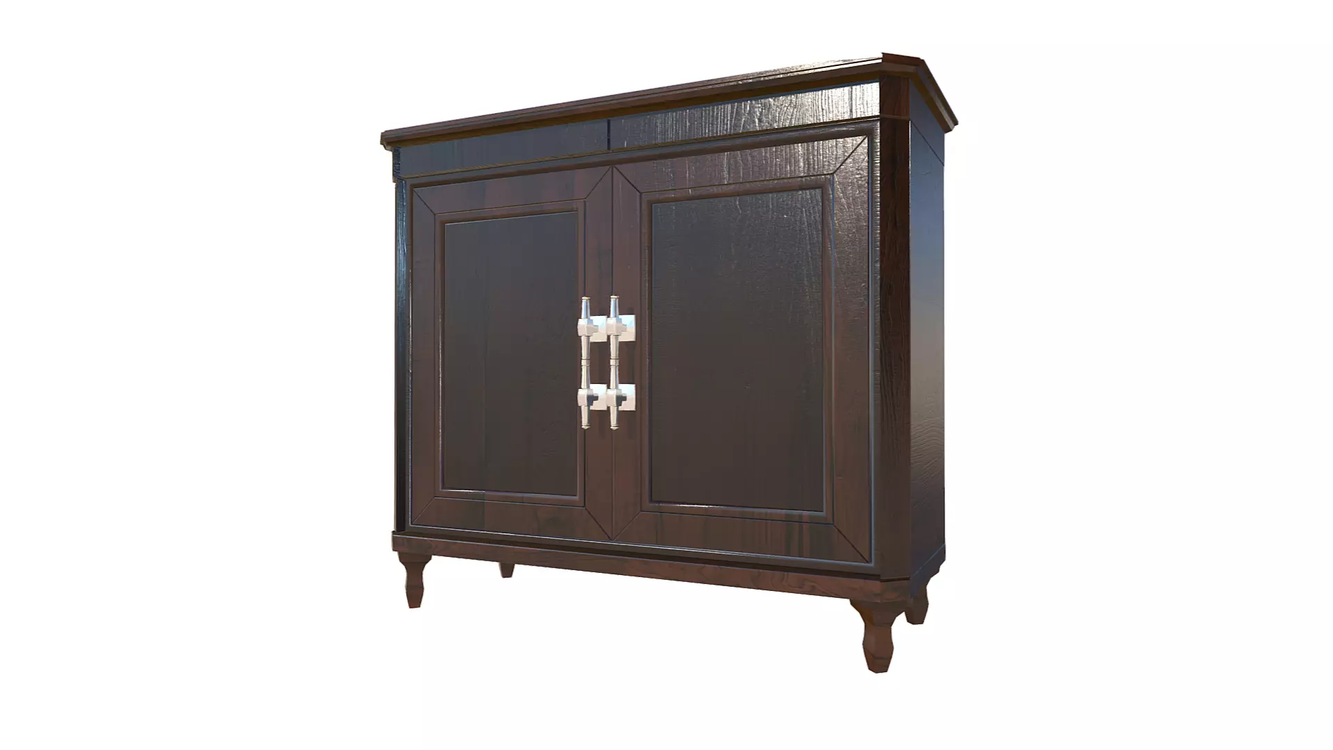 Floor Cupboard Low-poly 3D model_0