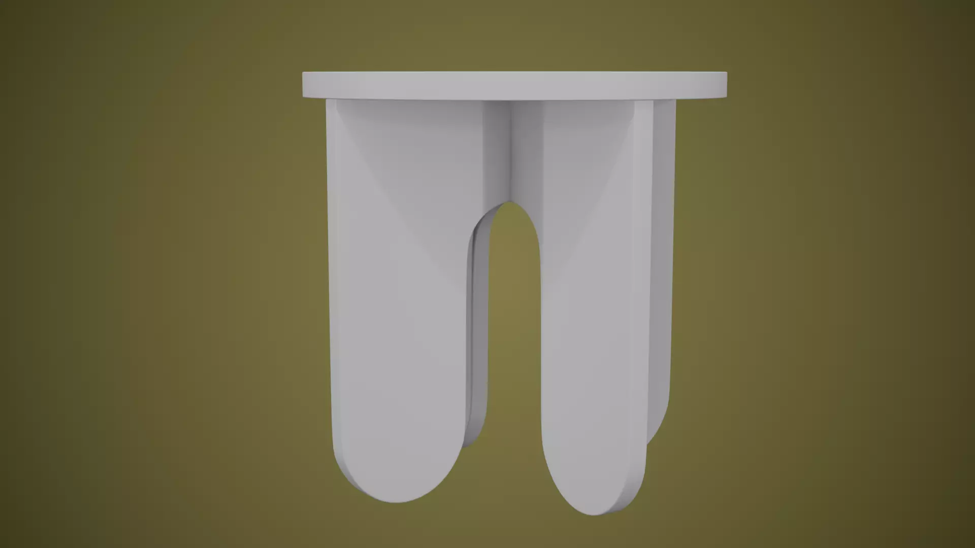 Wooden Stool Modern Side Table Low-poly 3D model_17