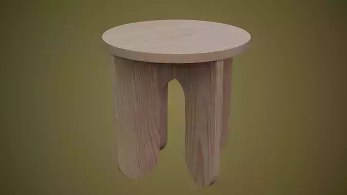 Wooden Stool Modern Side Table