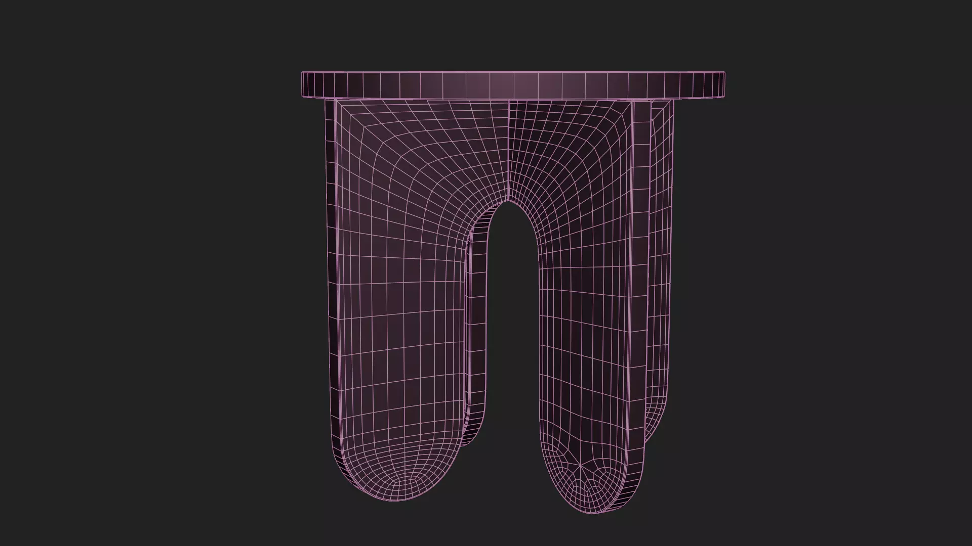 Wooden Stool Modern Side Table Low-poly 3D model_7