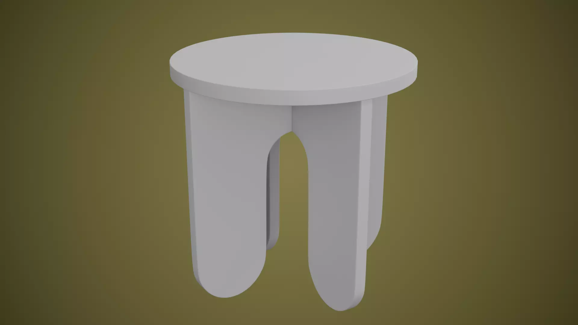 Wooden Stool Modern Side Table Low-poly 3D model_15