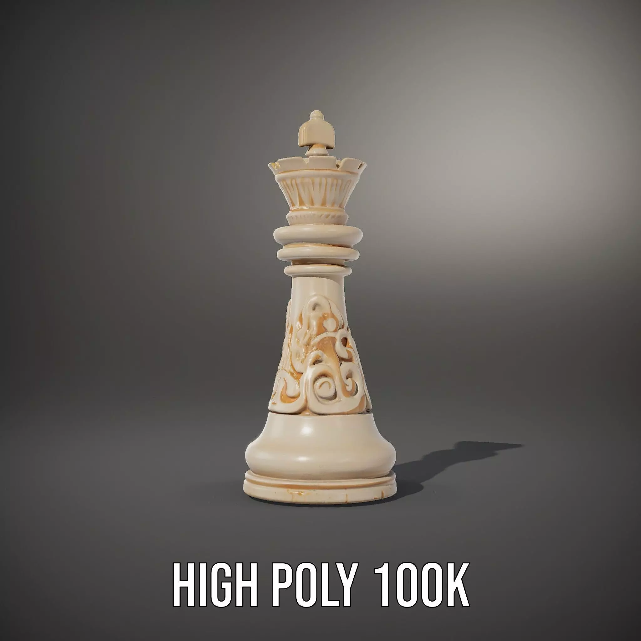 Ivory Chess King model pack Low-poly 3D model_8
