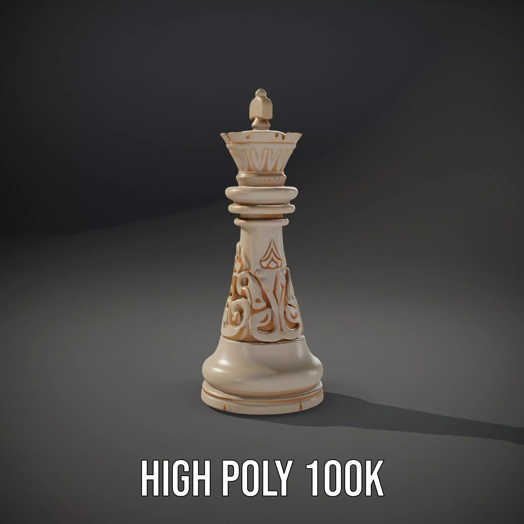 Ivory Chess King model pack Low-poly 3D model_10