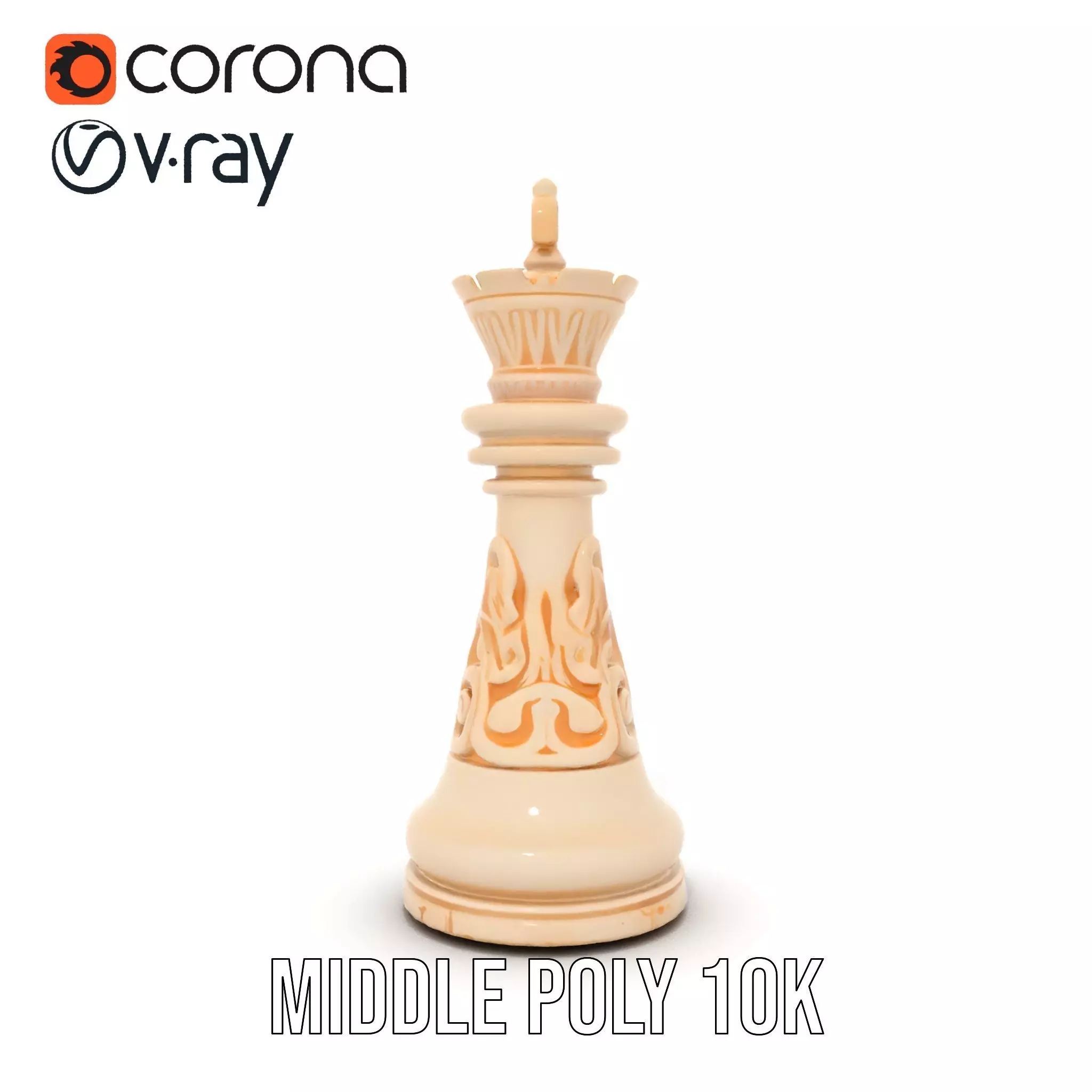 Ivory Chess King model pack Low-poly 3D model_20