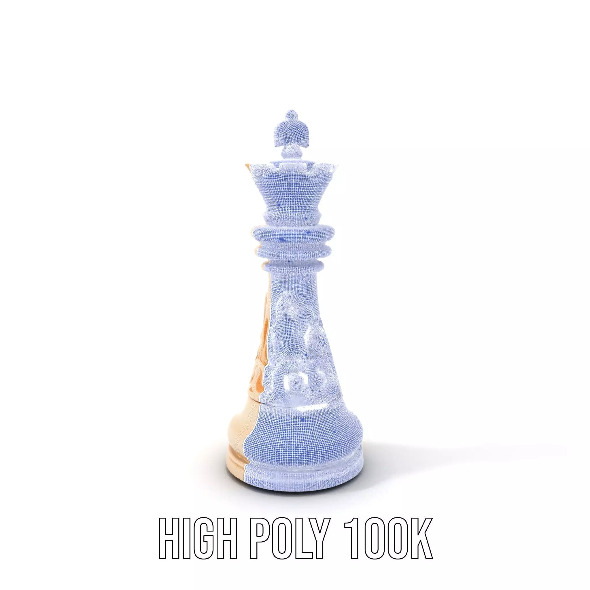 Ivory Chess King model pack Low-poly 3D model_4
