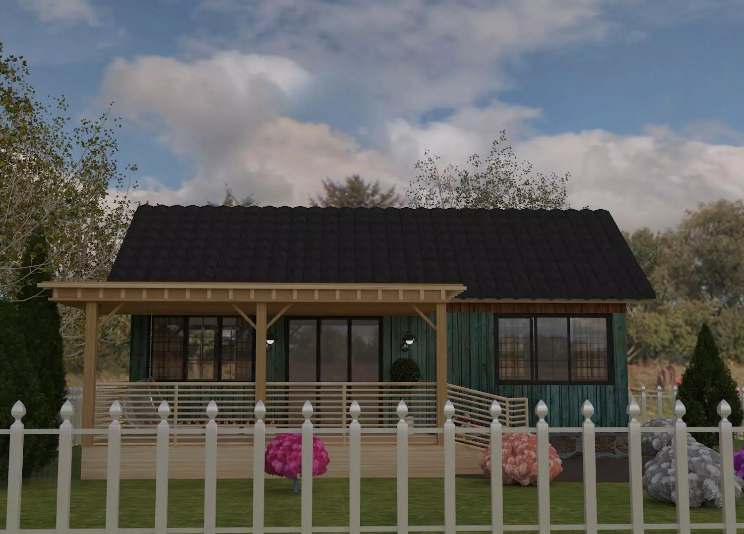 Villa house 3D model_2