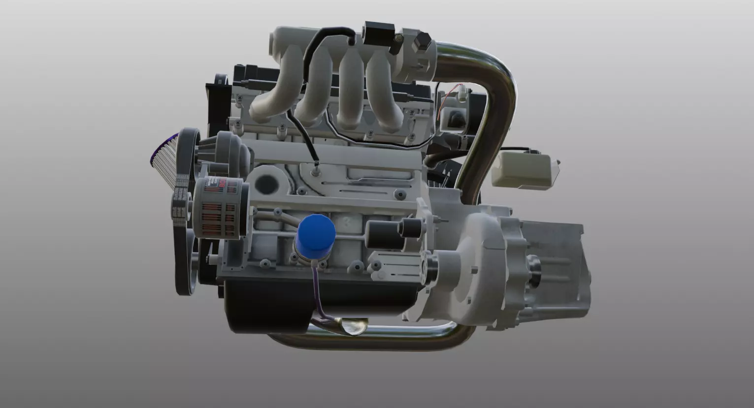 3D model of Honda I4 engine 3D model_22