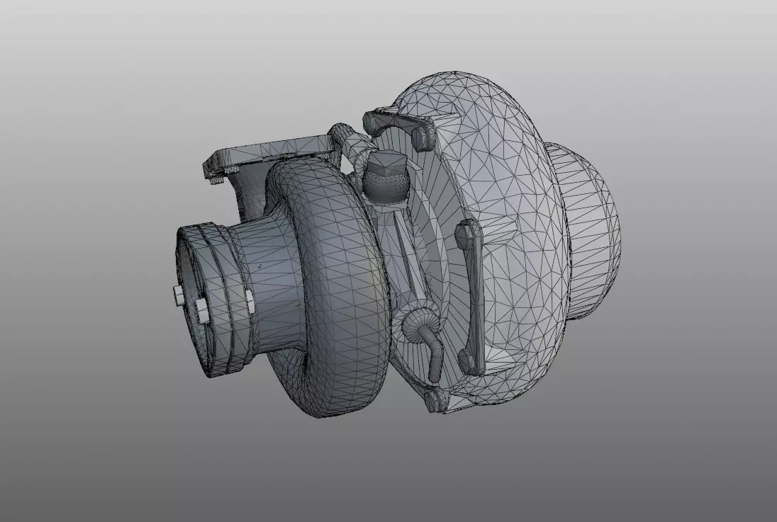 3D model of Honda I4 engine 3D model_16