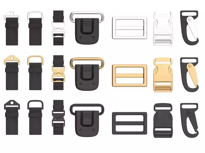 Mountaineering Keychain Low-poly 3D model