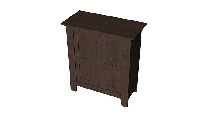 Side Cupboard Low-poly 3D model