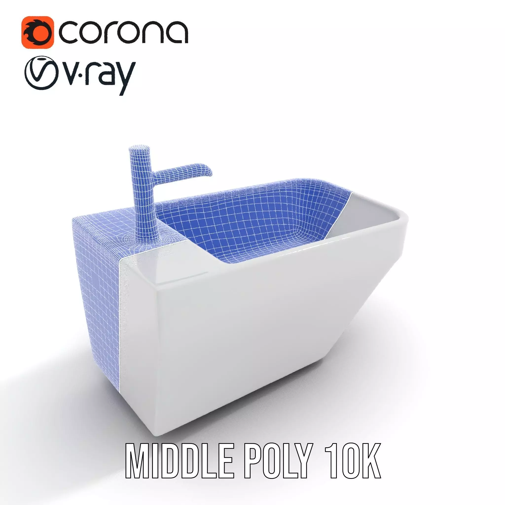 Elegant White Sink model pack Low-poly 3D model_20