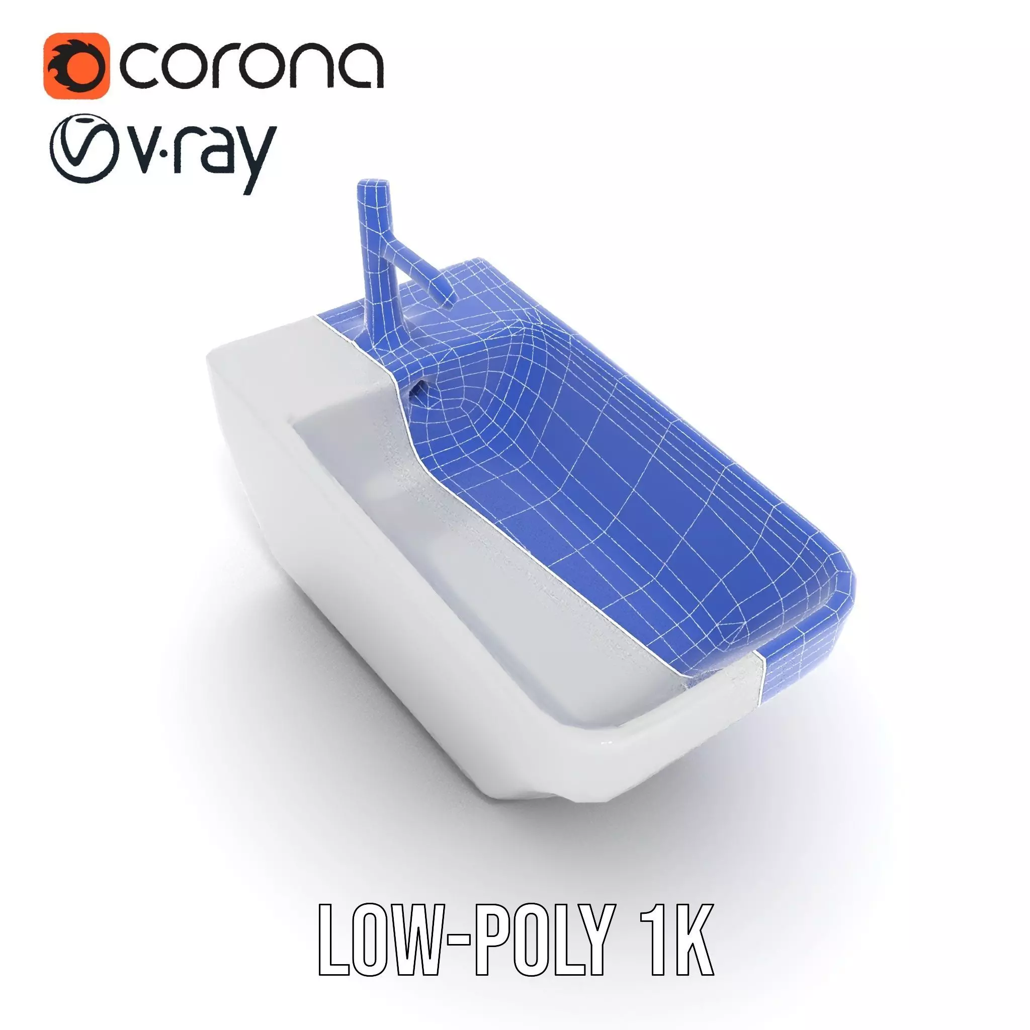 Elegant White Sink model pack Low-poly 3D model_16