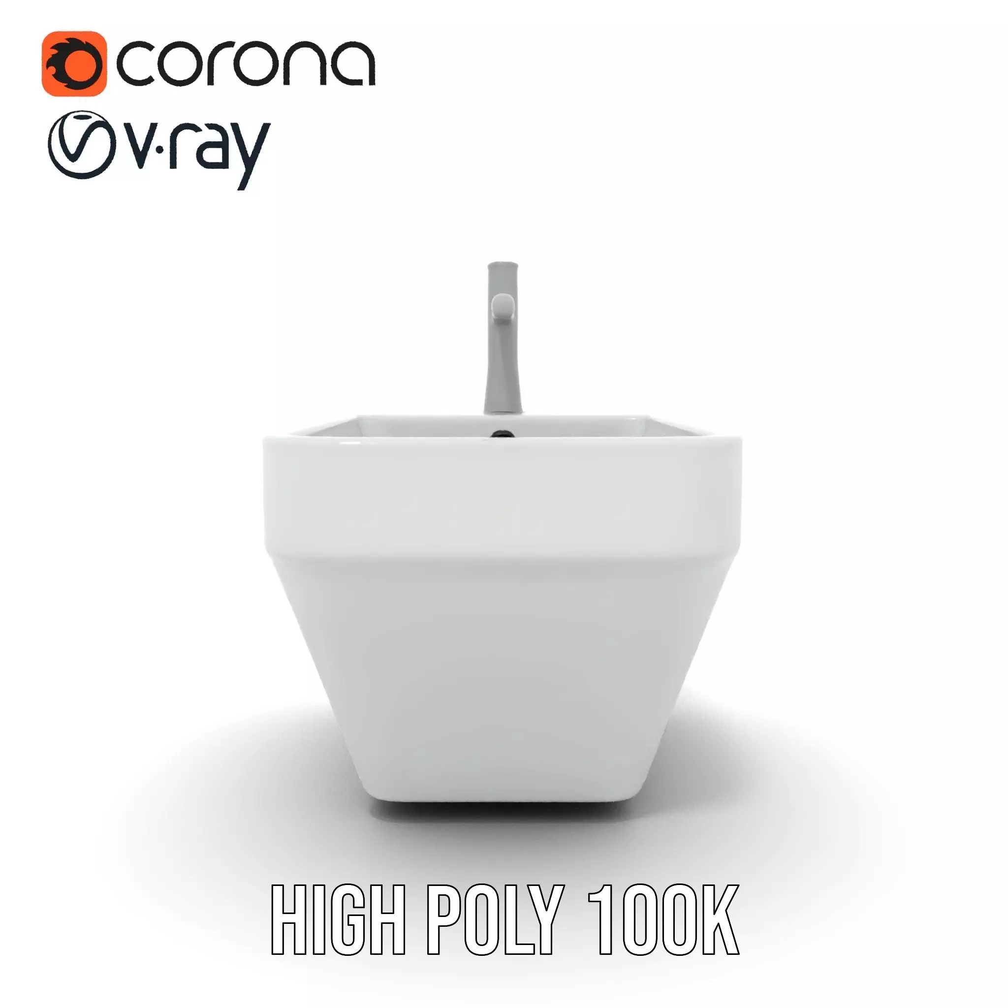 Elegant White Sink model pack Low-poly 3D model_17