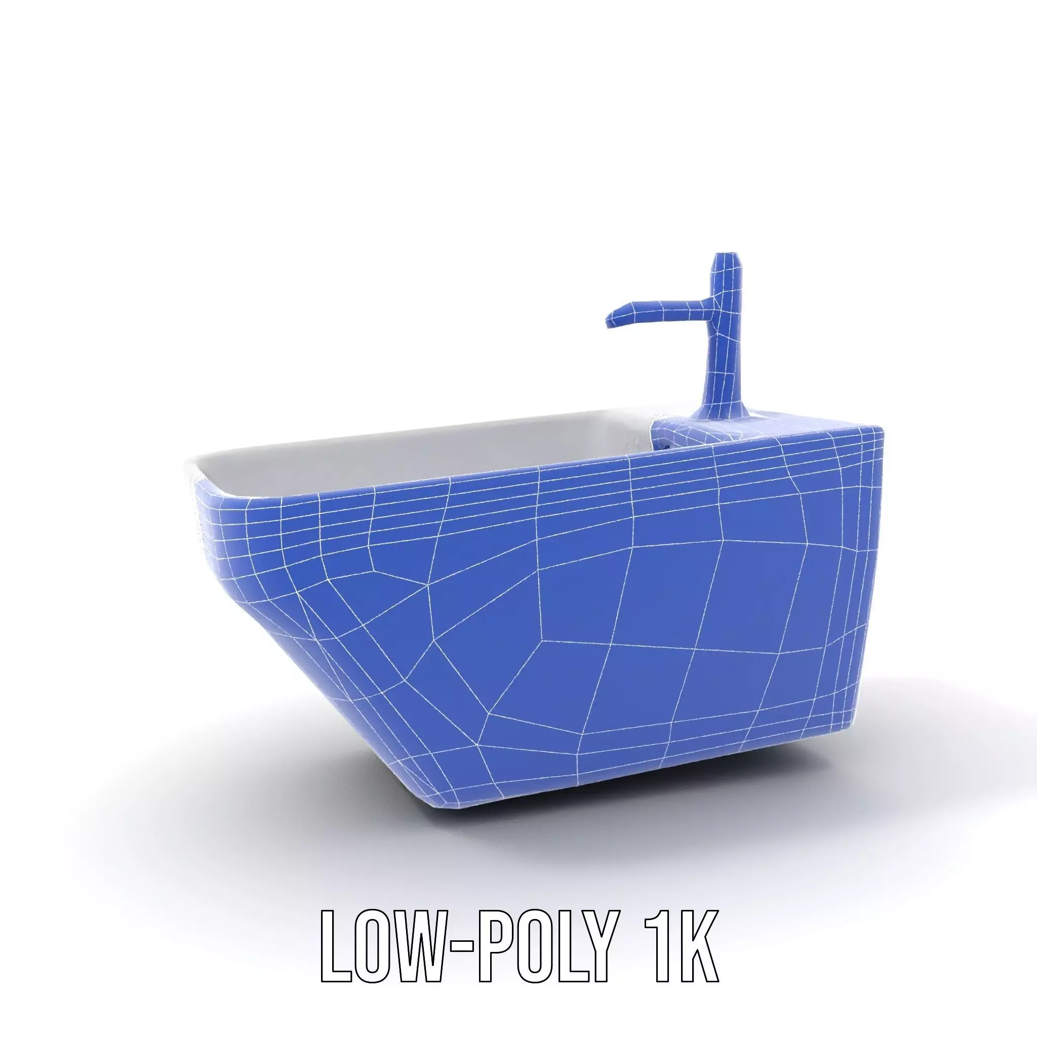 Elegant White Sink model pack Low-poly 3D model_9